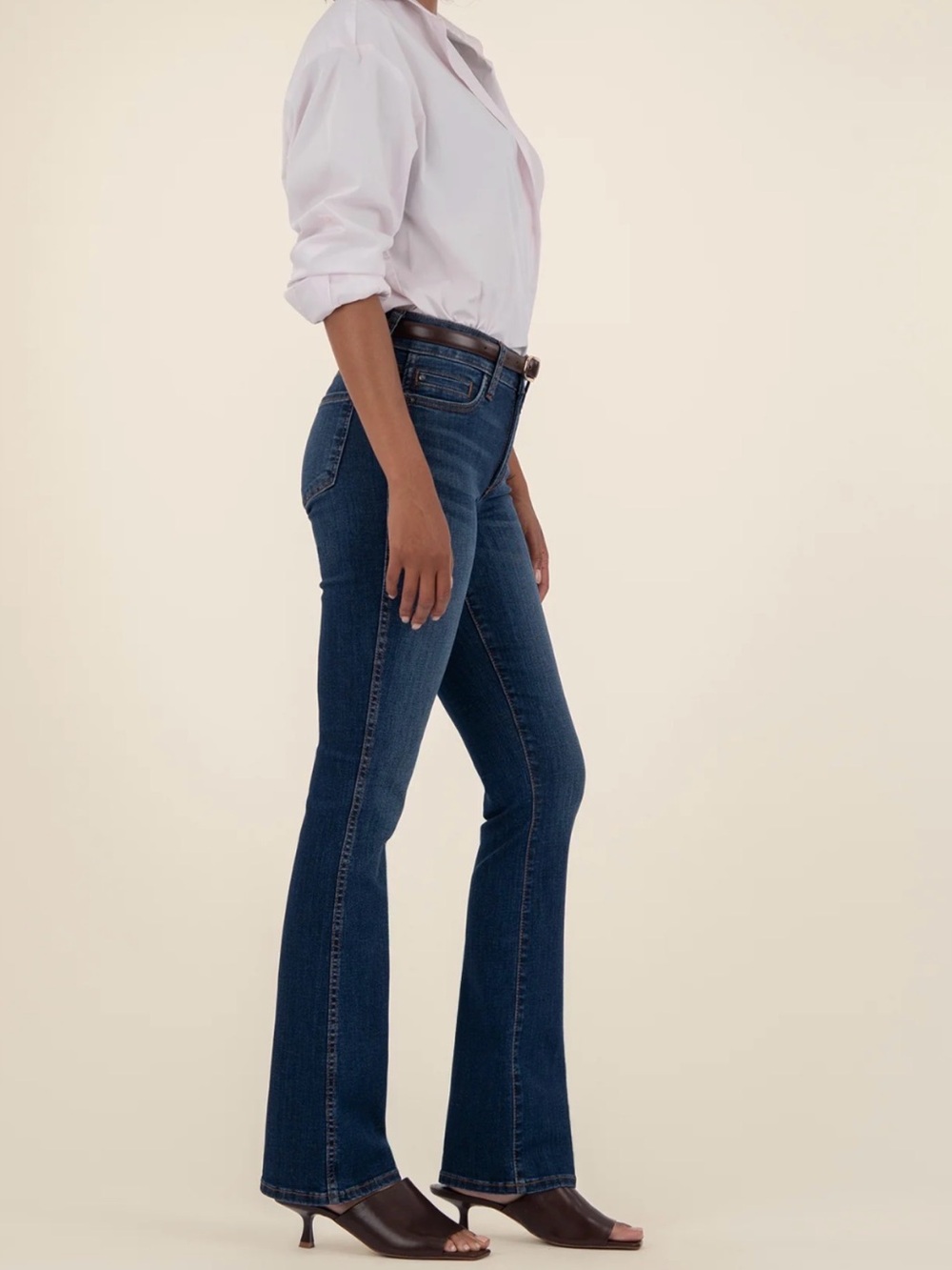 Kut from the Kloth Women's Natalie AbDark Indigo Bootcut high rise jeans